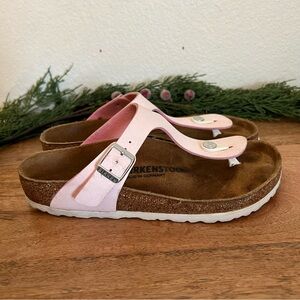 Birkenstock Gizeh Thong Comfort Sandal brushed light rose Birkoflor Sandal Sz 6